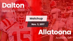 Matchup: Dalton  vs. Allatoona  2017