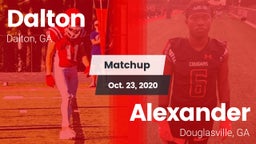 Matchup: Dalton  vs. Alexander  2020