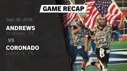 Recap: Andrews  vs. Coronado  2016