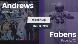 Matchup: Andrews  vs. Fabens  2016