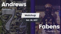 Matchup: Andrews  vs. Fabens  2017
