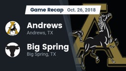 Recap: Andrews  vs. Big Spring  2018