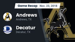 Recap: Andrews  vs. Decatur  2018