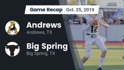 Recap: Andrews  vs. Big Spring  2019