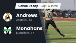 Recap: Andrews  vs. Monahans  2020