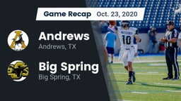 Recap: Andrews  vs. Big Spring  2020