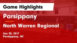 Parsippany  vs North Warren Regional  Game Highlights - Jan 20, 2017