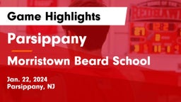 Parsippany  vs Morristown Beard School Game Highlights - Jan. 22, 2024