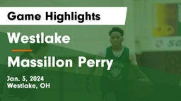 Westlake  vs Massillon Perry  Game Highlights - Jan. 3, 2024