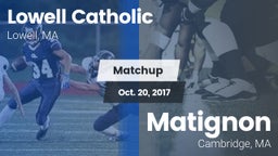 Matchup: Lowell Catholic vs. Matignon  2017