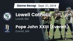 Recap: Lowell Catholic  vs. Pope John XXIII (Everett) 2018