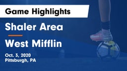 Shaler Area  vs West Mifflin Game Highlights - Oct. 3, 2020
