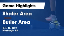 Shaler Area  vs Butler Area  Game Highlights - Oct. 10, 2022