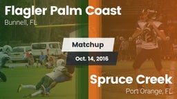 Matchup: Flagler Palm Coast vs. Spruce Creek  2016
