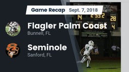 Recap: Flagler Palm Coast  vs. Seminole  2018