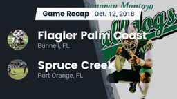 Recap: Flagler Palm Coast  vs. Spruce Creek  2018