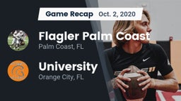 Recap: Flagler Palm Coast  vs. University  2020