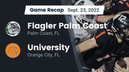 Recap: Flagler Palm Coast  vs. University  2022