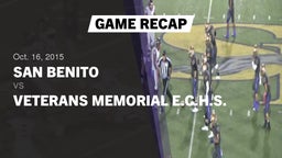 Recap: San Benito  vs. Veterans Memorial  2015