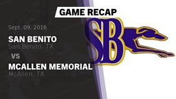 Recap: San Benito  vs. McAllen Memorial  2016