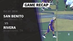 Recap: San Benito  vs. Rivera  2016