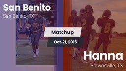 Matchup: San Benito High vs. Hanna  2016