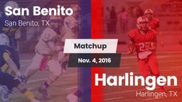 Matchup: San Benito High vs. Harlingen  2016
