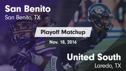 Matchup: San Benito High vs. United South  2016