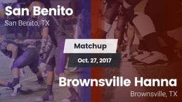 Matchup: San Benito High vs. Brownsville Hanna  2017
