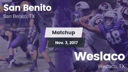 Matchup: San Benito High vs. Weslaco  2017