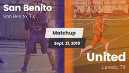 Matchup: San Benito High vs. United  2018