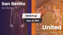Matchup: San Benito High vs. United  2019