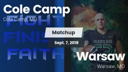 Matchup: Cole Camp High vs. Warsaw  2018