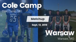 Matchup: Cole Camp High vs. Warsaw  2019