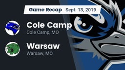 Recap: Cole Camp  vs. Warsaw  2019