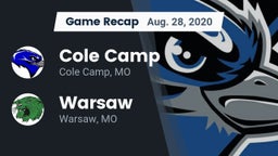 Recap: Cole Camp  vs. Warsaw  2020