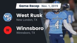 Recap: West Rusk  vs. Winnsboro  2019