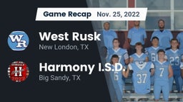 Recap: West Rusk  vs. Harmony I.S.D. 2022