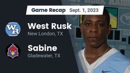 Recap: West Rusk  vs. Sabine  2023