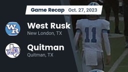 Recap: West Rusk  vs. Quitman  2023