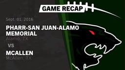 Recap: Pharr-San Juan-Alamo Memorial  vs. McAllen  2016