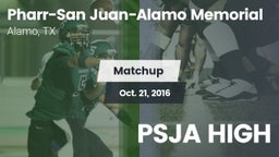 Matchup: PSJA Memorial vs. PSJA HIGH 2016