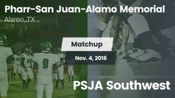 Matchup: PSJA Memorial vs. PSJA Southwest 2016