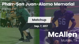 Matchup: PSJA Memorial vs. McAllen  2017