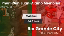 Matchup: PSJA Memorial vs. Rio Grande City  2018