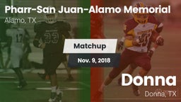 Matchup: PSJA Memorial vs. Donna  2018