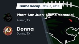 Recap: Pharr-San Juan-Alamo Memorial  vs. Donna  2019