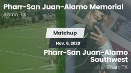 Matchup: PSJA Memorial vs. Pharr-San Juan-Alamo Southwest  2020