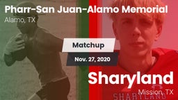 Matchup: PSJA Memorial vs. Sharyland  2020