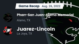 Recap: Pharr-San Juan-Alamo Memorial  vs. Juarez-Lincoln  2022